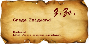 Grega Zsigmond névjegykártya